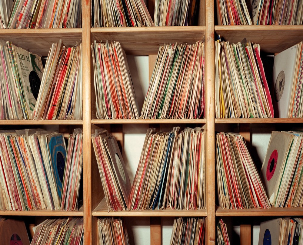 Vinyl Records on shelves